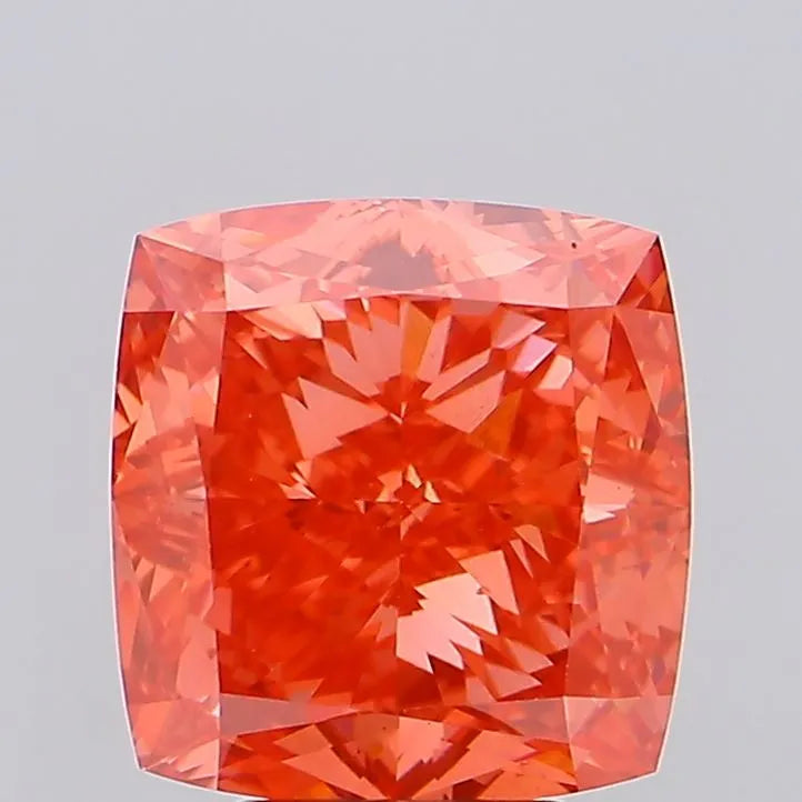 5.00ct Cushion modified Lab Grown Diamond (Colour Fancy Vivid Red, Clarity VS2, IGI Certified)