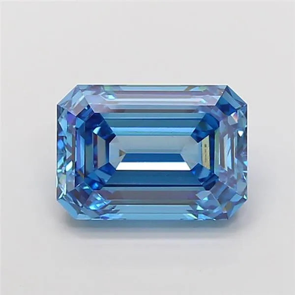 5.00ct Emerald Lab Grown Diamond (Colour Fancy Vivid Blue, Clarity VS1, IGI Certified)