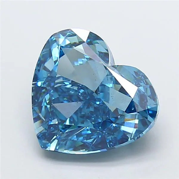 5.00ct Heart Lab Grown Diamond (Colour Fancy Vivid Blue, Clarity VS2, IGI Certified)
