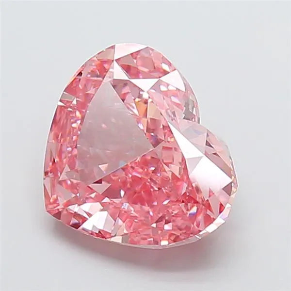 5.00ct Heart Lab Grown Diamond (Colour Fancy Vivid Pink, Clarity VS1, IGI Certified)