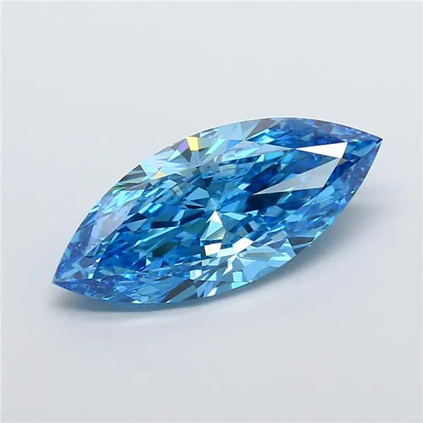 5.00ct Marquise Lab Grown Diamond (Colour Fancy Vivid Blue, Clarity VVS2, IGI Certified)
