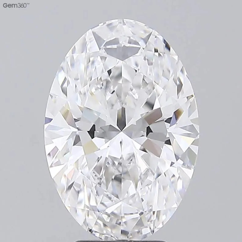 5.00ct Oval Lab Grown Diamond (Colour E, Clarity VVS2, GIA Certified)