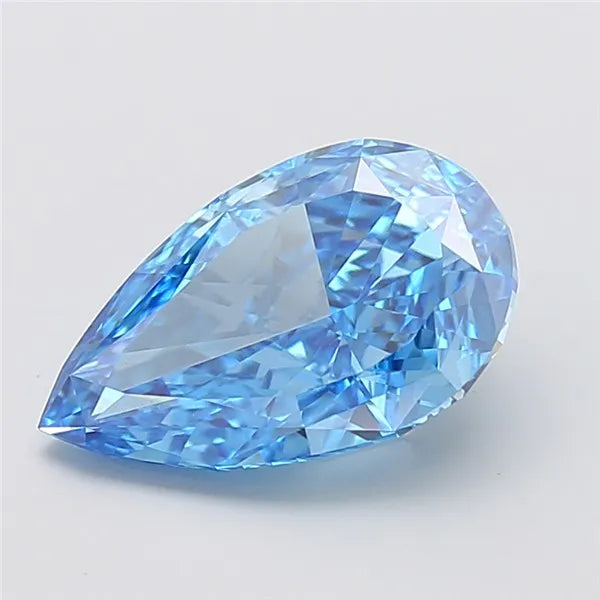 5.00ct Pear Lab Grown Diamond (Colour Fancy Vivid Blue, Clarity VVS2, IGI Certified)