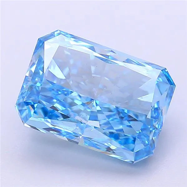 5.00ct Radiant Lab Grown Diamond (Colour Fancy Vivid Blue, Clarity SI1, IGI Certified)