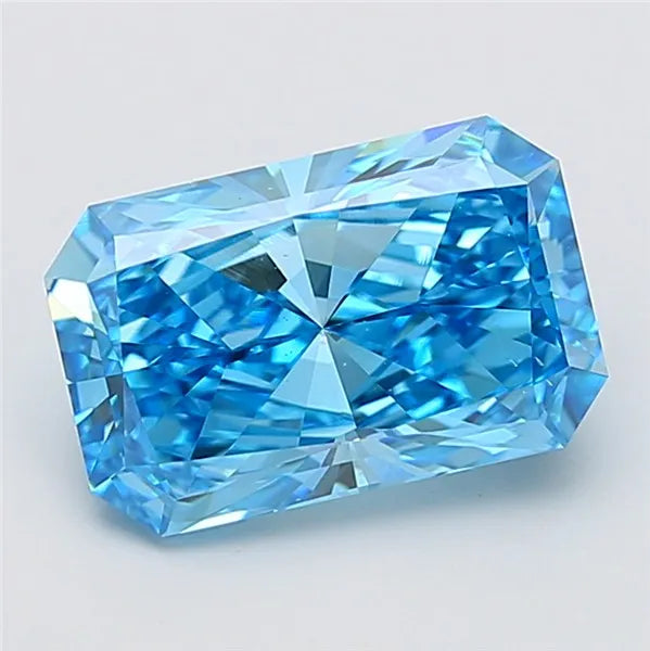 5.00ct Radiant Lab Grown Diamond (Colour Fancy Vivid Blue, Clarity VS2, IGI Certified)
