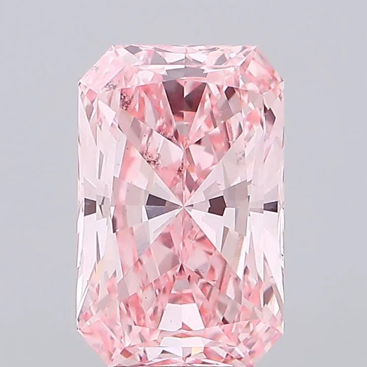 5.00ct Radiant Lab Grown Diamond (Colour Fancy Vivid Pink, Clarity VS2, IGI Certified)