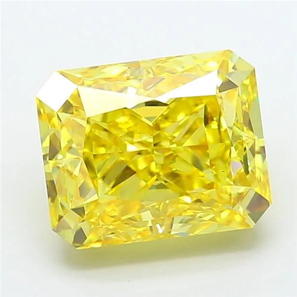 5.00ct Radiant Lab Grown Diamond (Colour Fancy Yellow, Clarity VS1, Uncertified)