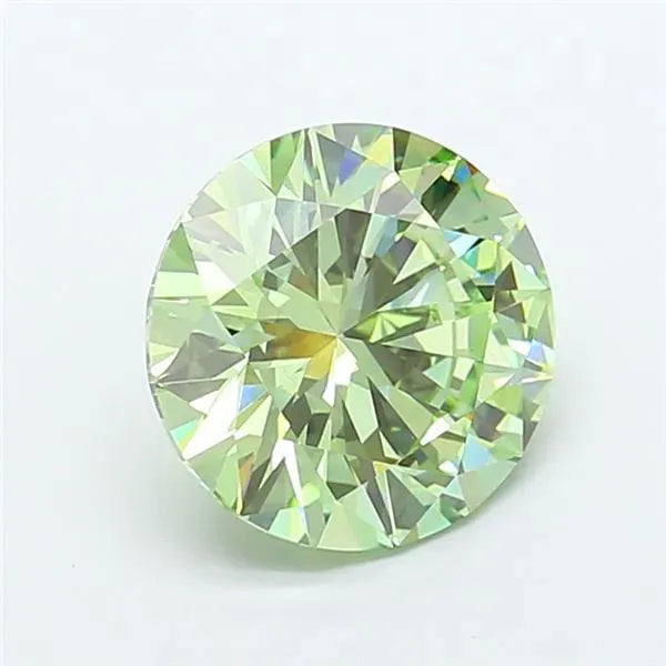 5.00ct Round Lab Grown Diamond (Colour Fancy Vivid Green, Clarity VS1, Cut EX, IGI Certified)