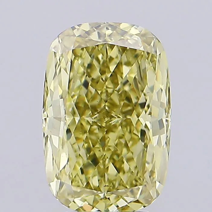 5.01ct Cushion modified Lab Grown Diamond (Colour Fancy Intense Yellow, Clarity VS1, IGI Certified)