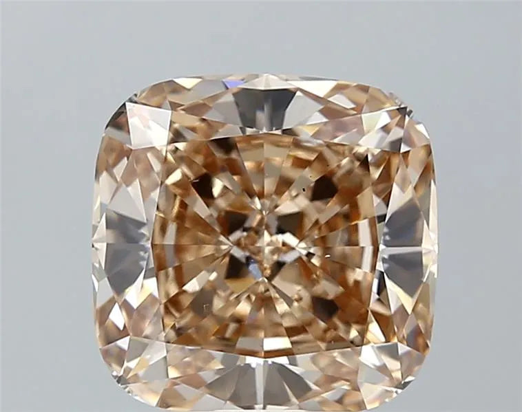 5.01ct Cushion modified Lab Grown Diamond (Colour Fancy Light Yellow Brown, Clarity VS1, IGI Certified)