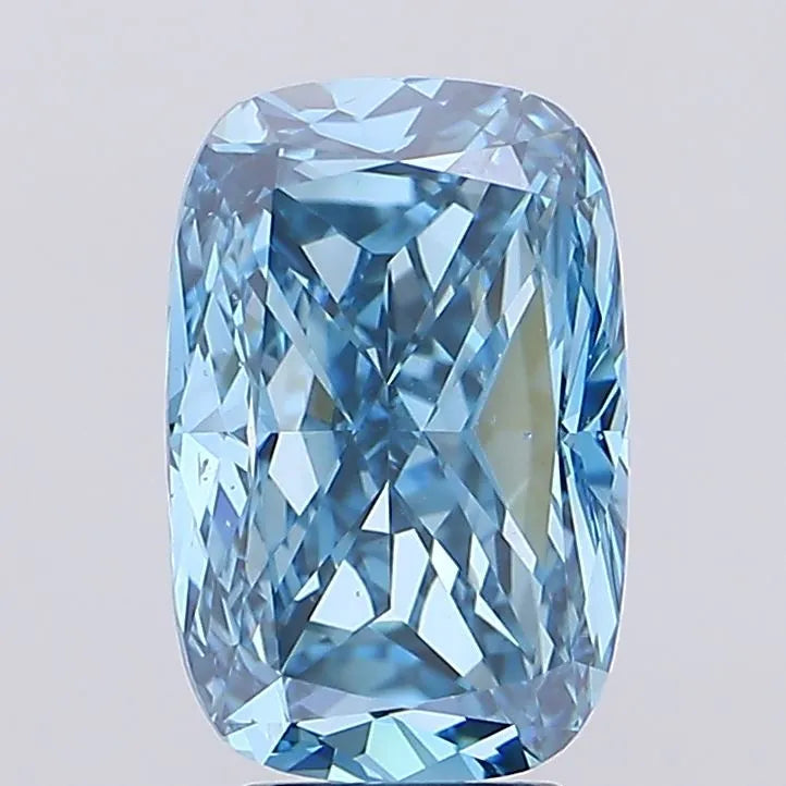 5.01ct Cushion modified Lab Grown Diamond (Colour Fancy Vivid Blue, Clarity VS2, IGI Certified)