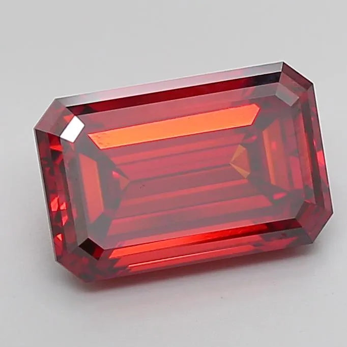5.01ct Emerald Lab Grown Diamond (Colour Fancy Deep Orange, Clarity VS1, IGI Certified)