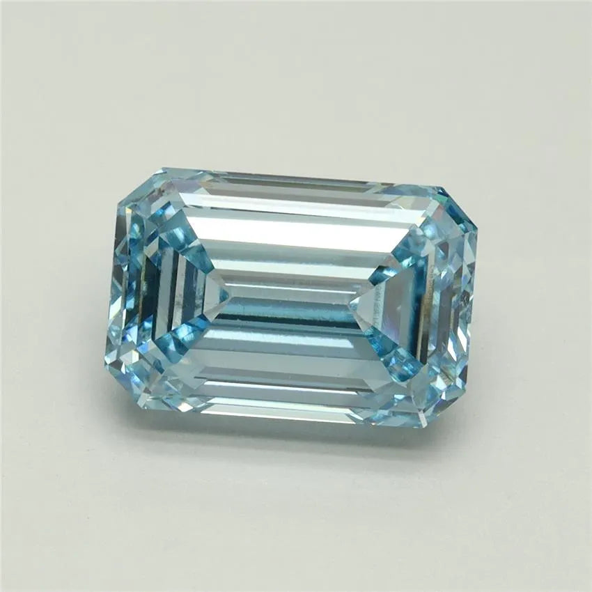 5.01ct Emerald Lab Grown Diamond (Colour Fancy Intense Blue, Clarity VS2, IGI Certified)