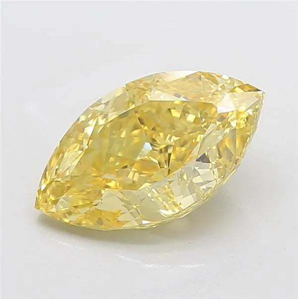 5.01ct Marquise Lab Grown Diamond (Colour Fancy Intense Yellow, Clarity VS1, IGI Certified)