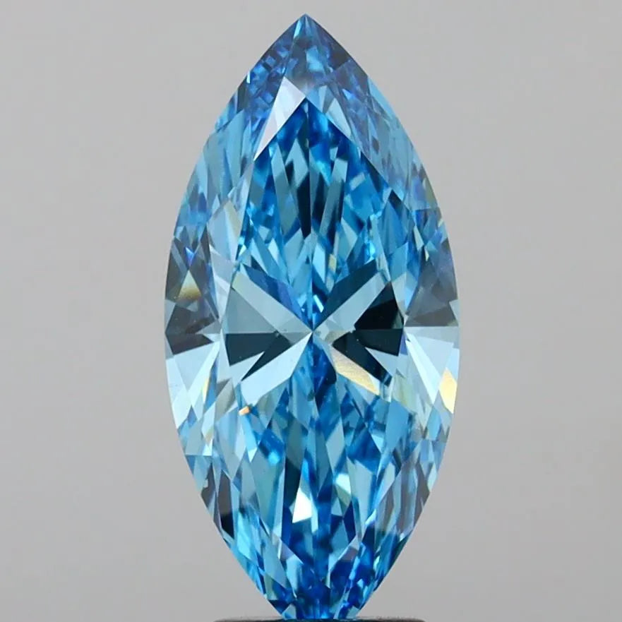 5.01ct Marquise Lab Grown Diamond (Colour Fancy Vivid Blue, Clarity VS1, IGI Certified)