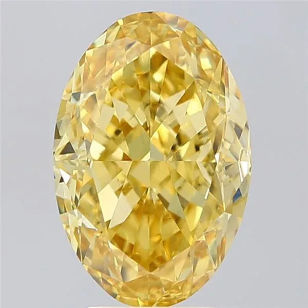 5.01ct Oval Lab Grown Diamond (Colour Fancy Intense Yellow, Clarity VS2, IGI Certified)
