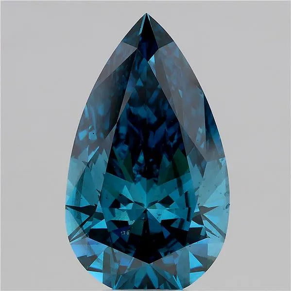 5.01ct Pear Lab Grown Diamond (Colour Fancy Vivid Blue, Clarity SI1, IGI Certified)