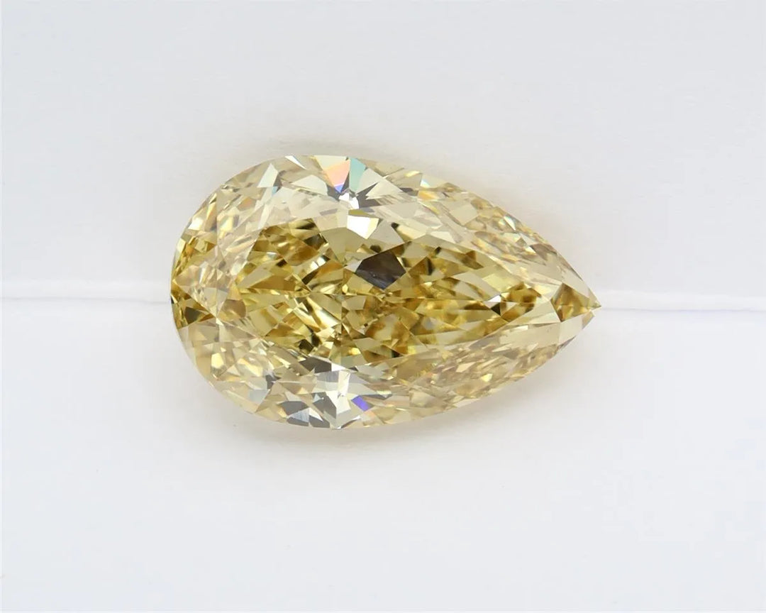 5.01ct Pear Lab Grown Diamond (Colour Fancy Vivid Yellow, Clarity VS1, IGI Certified)