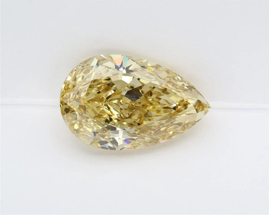 5.01ct Pear Lab Grown Diamond (Colour Fancy Vivid Yellow, Clarity VS1, IGI Certified)