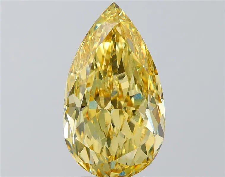 5.01ct Pear Lab Grown Diamond (Colour Fancy Vivid Yellow, Clarity VVS2, IGI Certified)