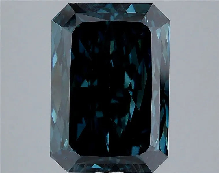 5.01ct Radiant Lab Grown Diamond (Colour Fancy Deep Green Blue, Clarity SI1, Cut VG, IGI Certified)