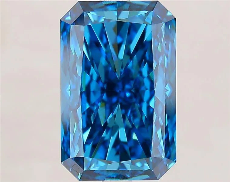 5.01ct Radiant Lab Grown Diamond (Colour Fancy Vivid Blue, Clarity VS1, IGI Certified)
