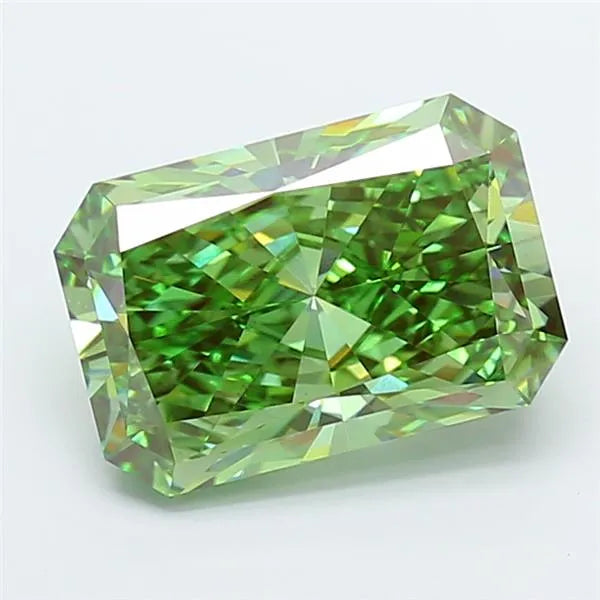 5.01ct Radiant Lab Grown Diamond (Colour Fancy Vivid Green, Clarity VS1, IGI Certified)