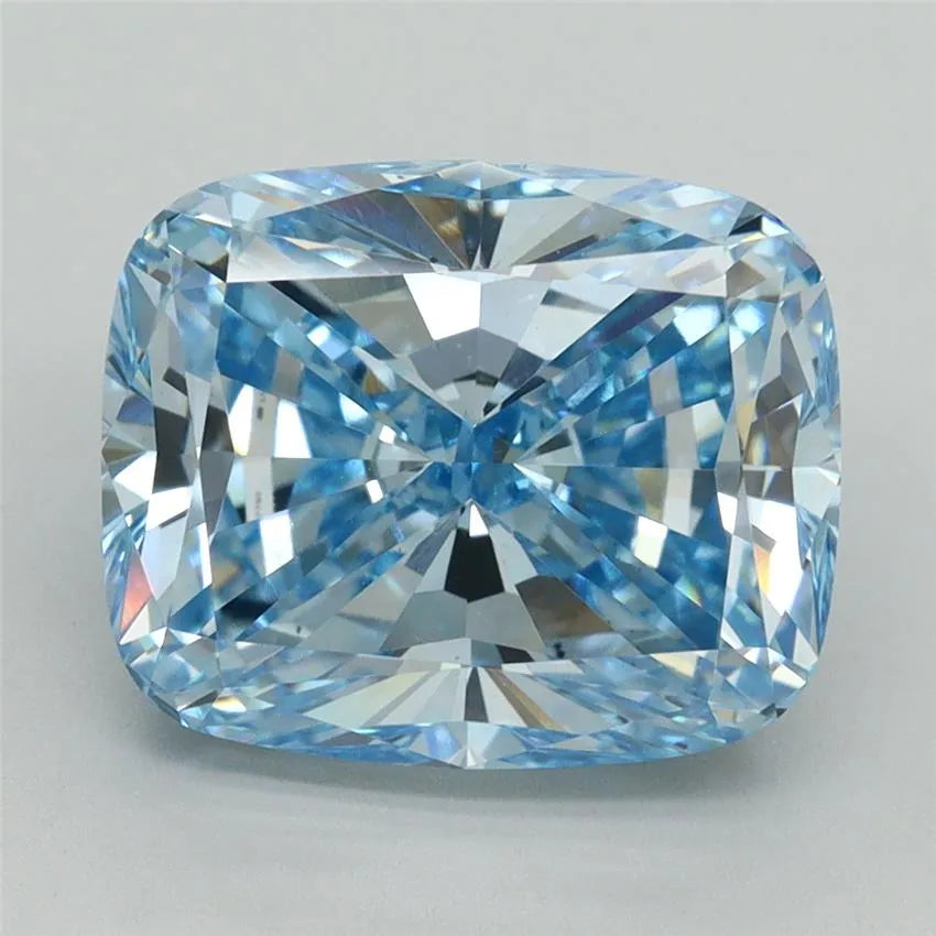 5.02ct Cushion brilliant Lab Grown Diamond (Colour Fancy Vivid Blue, Clarity VS1, IGI Certified)