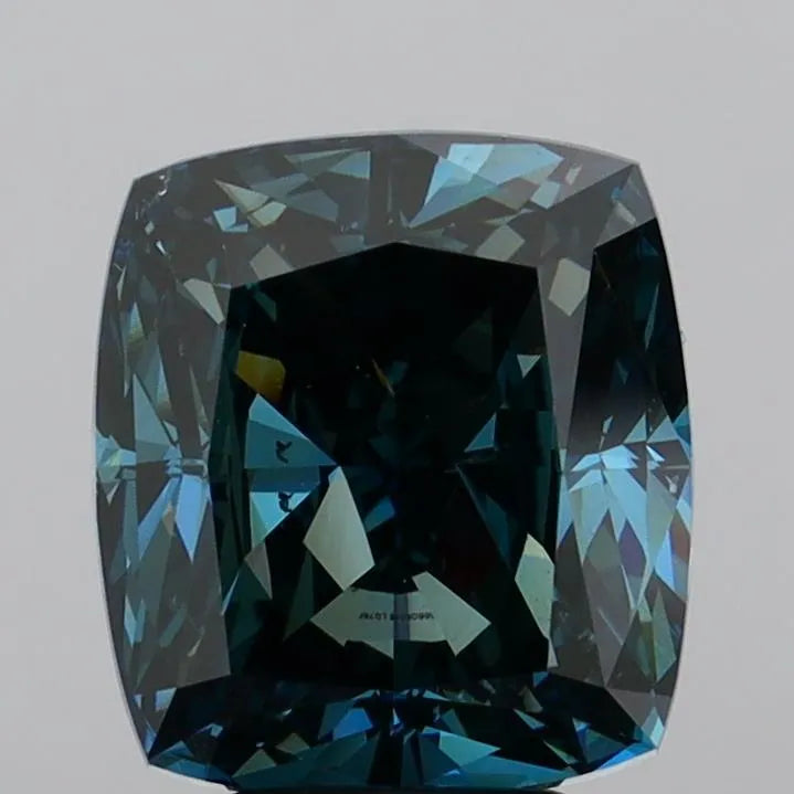 5.02ct Cushion modified Lab Grown Diamond (Colour Fancy Deep Greenish Blue, Clarity VS2, IGI Certified)