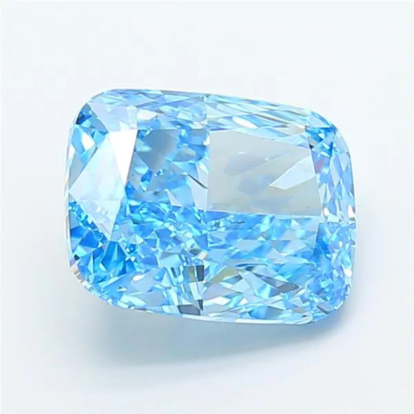 5.02ct Cushion modified Lab Grown Diamond (Colour Fancy Vivid Blue, Clarity VS1, IGI Certified)