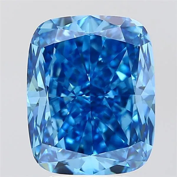 5.02ct Cushion modified Lab Grown Diamond (Colour Fancy Vivid Blue, Clarity VS1, IGI Certified)