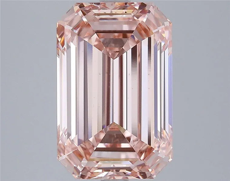 5.02ct Emerald Lab Grown Diamond (Colour Fancy Intense Pink, Clarity VS1, IGI Certified)