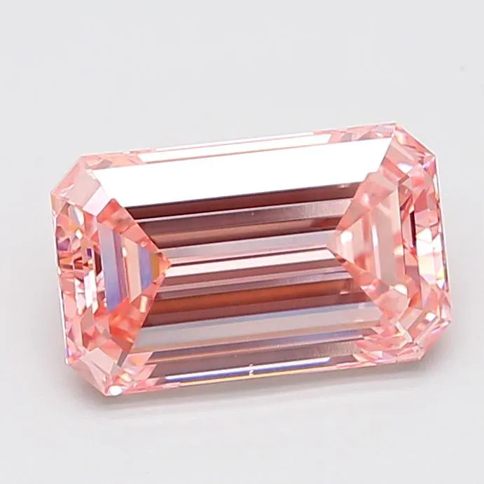 5.02ct Emerald Lab Grown Diamond (Colour Fancy Intense Pink, Clarity VS1, IGI Certified)