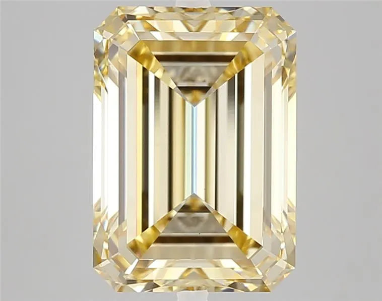5.02ct Emerald Lab Grown Diamond (Colour Fancy Yellow, Clarity VVS2, IGI Certified)