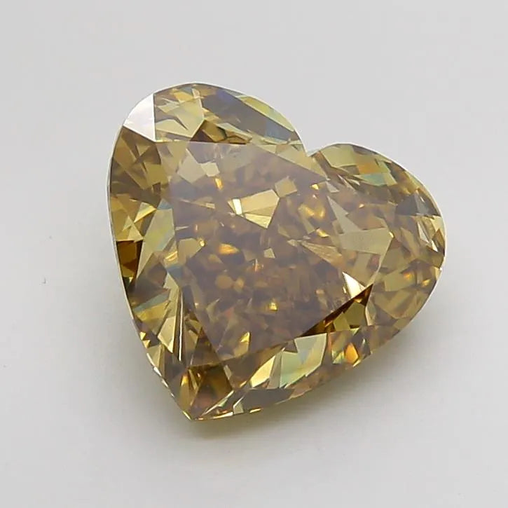 5.02ct Heart Lab Grown Diamond (Colour Fancy Intense Gray Yellow, Clarity VS1, IGI Certified)