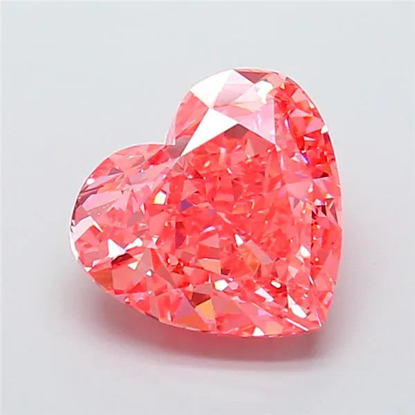 5.02ct Heart Lab Grown Diamond (Colour Fancy Vivid Pink, Clarity VVS2, IGI Certified)