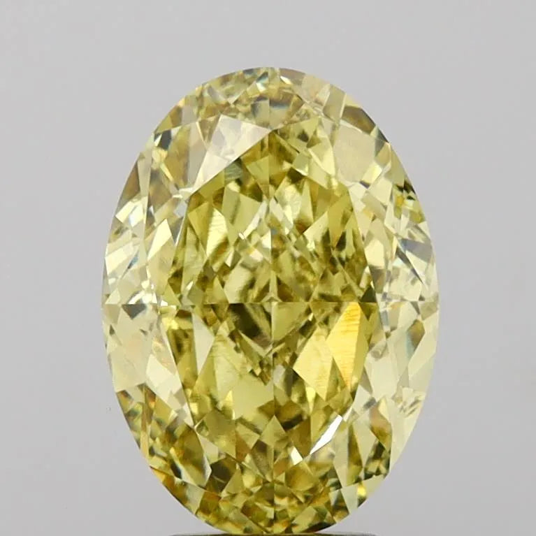 5.02ct Oval Lab Grown Diamond (Colour Fancy Intense Yellow, Clarity VVS2, IGI Certified)