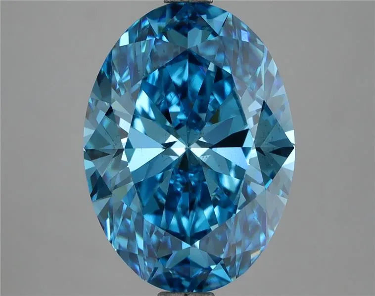 5.02ct Oval Lab Grown Diamond (Colour Fancy Vivid Blue, Clarity VS2, IGI Certified)