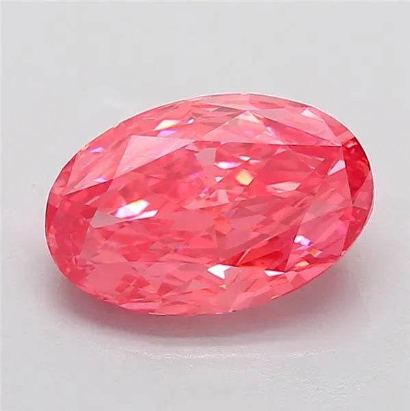 5.02ct Oval Lab Grown Diamond (Colour Fancy Vivid Pink, Clarity VS1, IGI Certified)