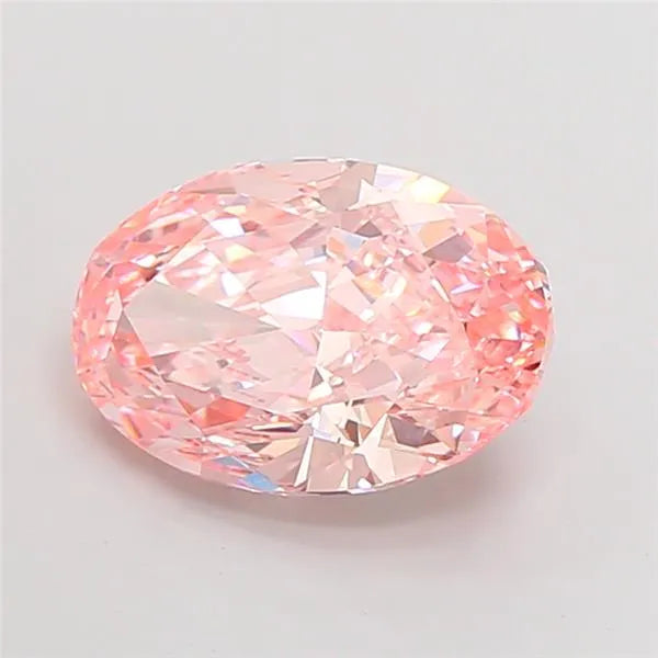 5.02ct Oval Lab Grown Diamond (Colour Fancy Vivid Pink, Clarity VVS1, IGI Certified)