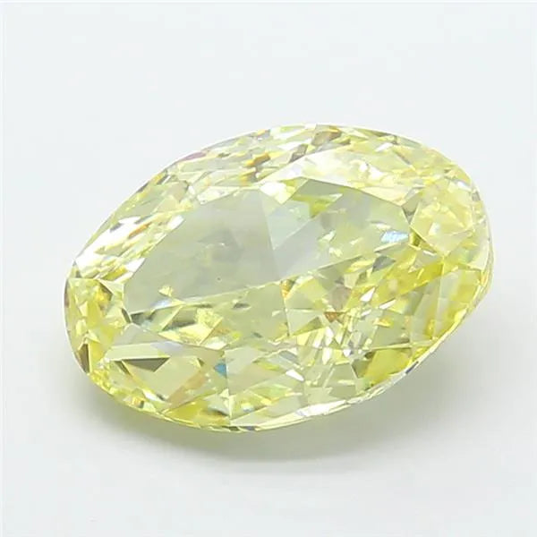 5.02ct Oval Lab Grown Diamond (Colour Fancy Yellow, Clarity VS2, IGI Certified)