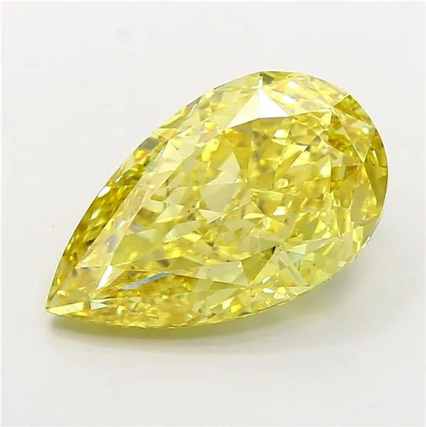 5.02ct Pear Lab Grown Diamond (Colour Fancy Intense Yellow, Clarity VS1, IGI Certified)