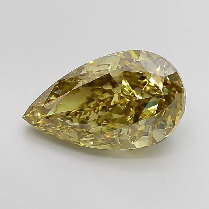 5.02ct Pear Lab Grown Diamond (Colour Fancy Intense Yellow Gray, Clarity VS1, IGI Certified)