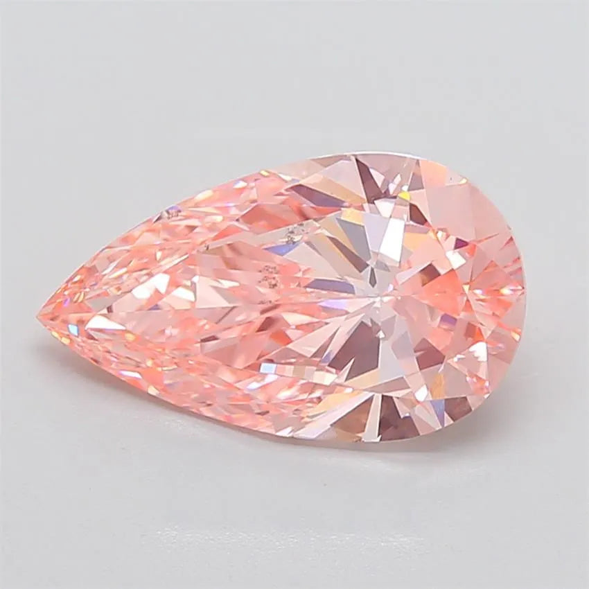 5.02ct Pear Lab Grown Diamond (Colour Fancy Vivid Pink, Clarity VS1, IGI Certified)