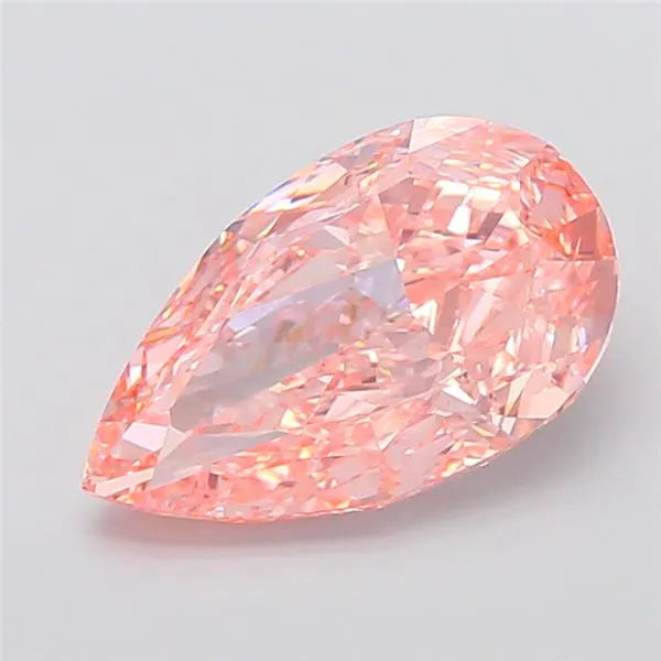 5.02ct Pear Lab Grown Diamond (Colour Fancy Vivid Pink, Clarity VVS2, IGI Certified)