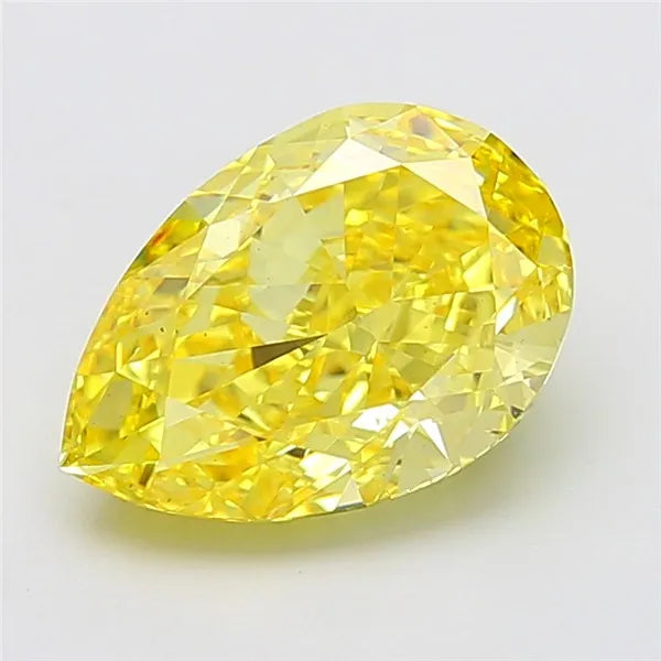 5.02ct Pear Lab Grown Diamond (Colour Fancy Vivid Yellow, Clarity VS1, IGI Certified)