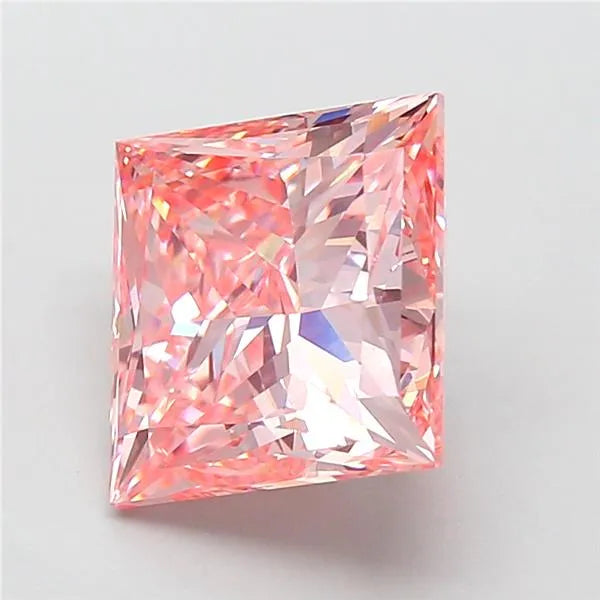 5.02ct Princess Lab Grown Diamond (Colour Fancy Intense Pink, Clarity VVS2, IGI Certified)