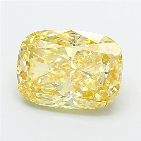 5.03ct Cushion modified Lab Grown Diamond (Colour Fancy Intense Yellow, Clarity VS1, IGI Certified)