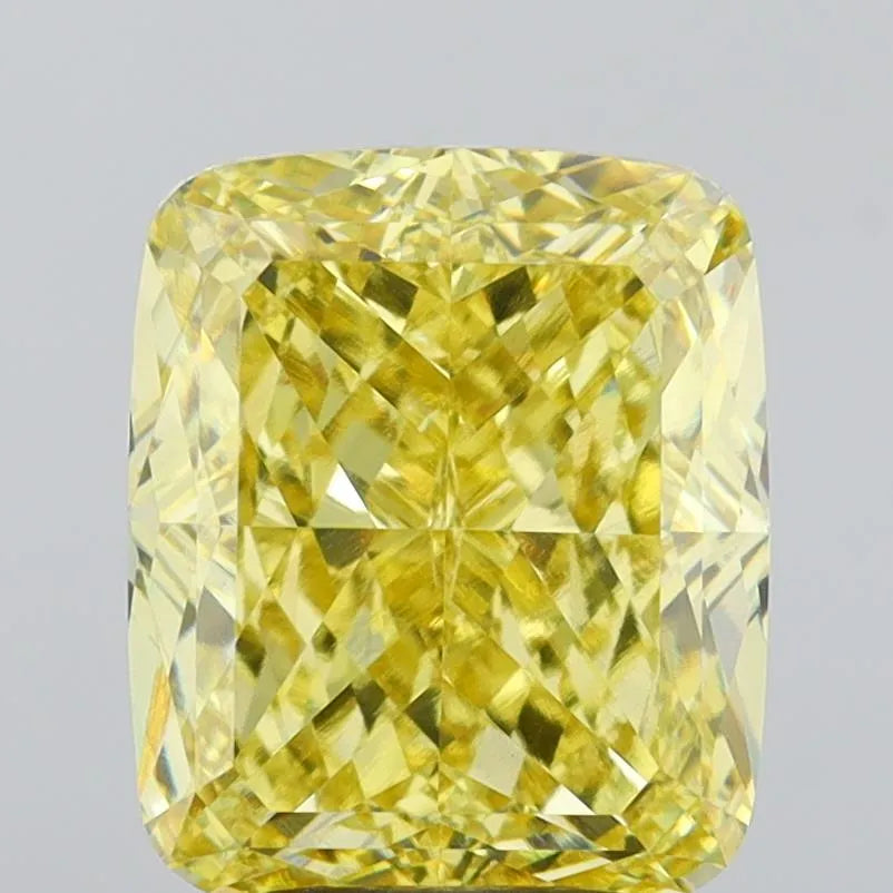 5.03ct Cushion modified Lab Grown Diamond (Colour Fancy Intense Yellow, Clarity VVS2, IGI Certified)