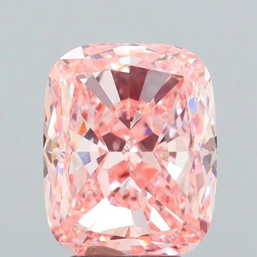 5.03ct Cushion modified Lab Grown Diamond (Colour Fancy Vivid Pink, Clarity VVS2, IGI Certified)